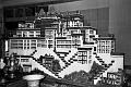 B&W-Model of Potala Palace in hotel lobby